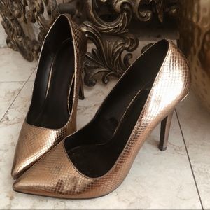 Zara Gold Cracked Heels